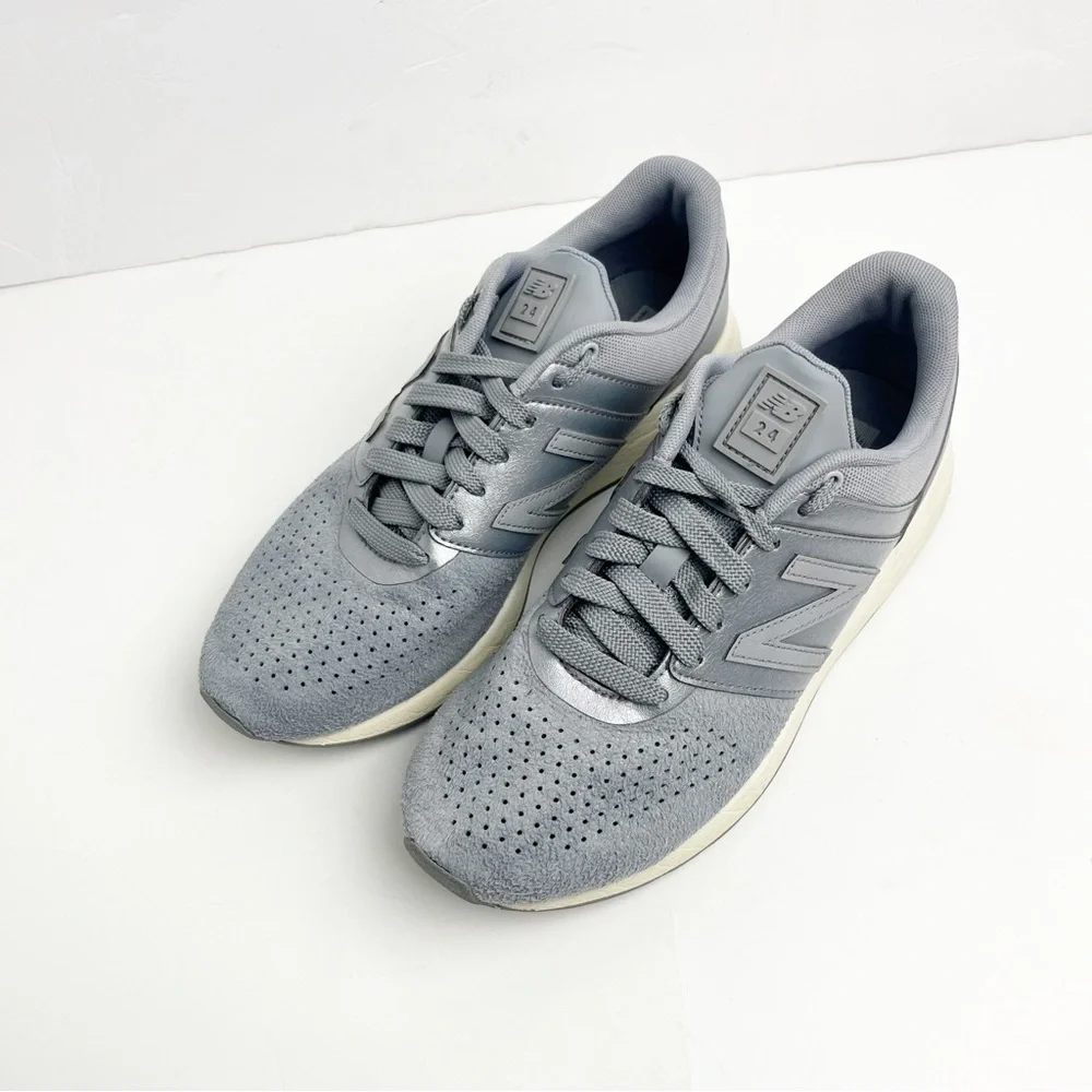 NEW BALANCE Gray Lace Up Running  Tennis Shoes Sneakers Style# WRL24TQ, Size 9